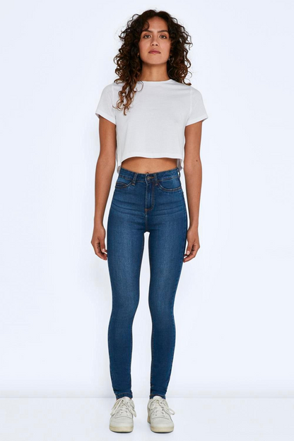 Levoire | Jean skinny taille haute pour femmes Bleu moyen en denim
