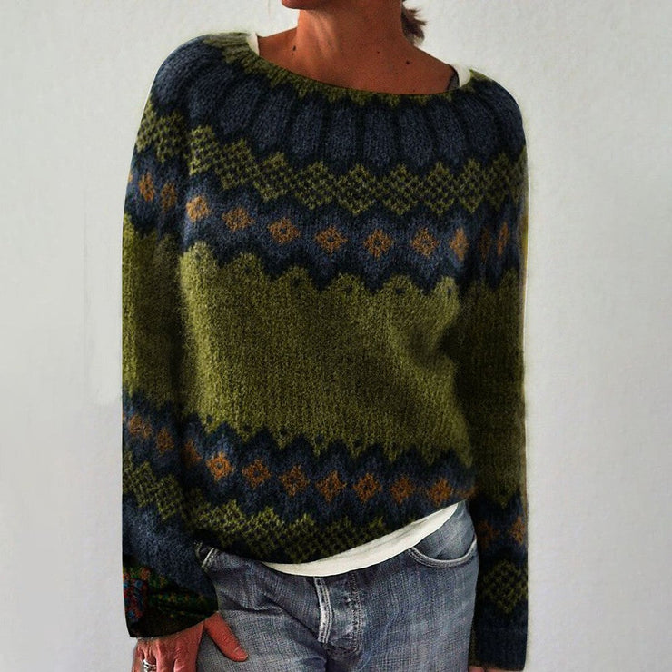 Levoire | Pull rayé vert à manches longues 2XL