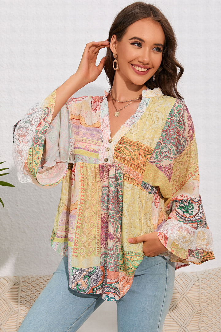 Levoire | Blouse Manches Longues FR Femmes FR Occasions Légantes Jaune