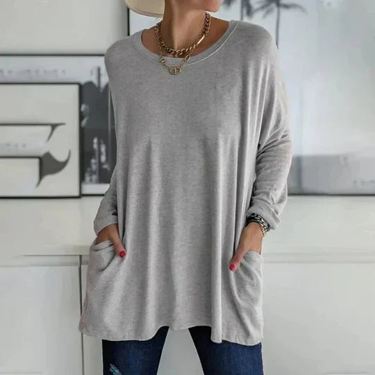 Levoire | Pull Décontracté Grande Taille Pour Femmes Gris