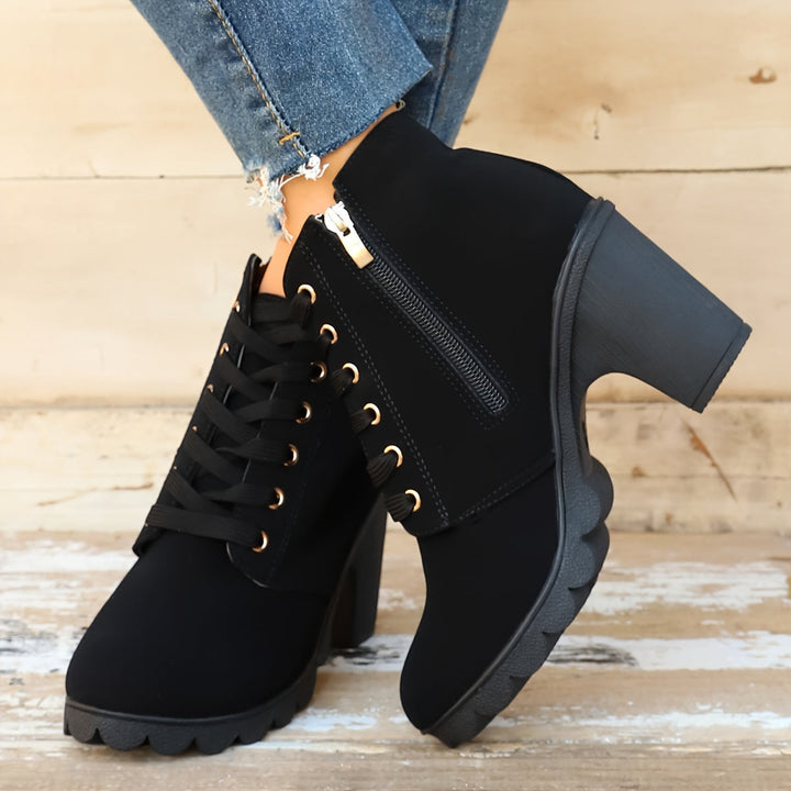 Levoire | Chaussures À Lacets Pour Femmes À Talon Épais