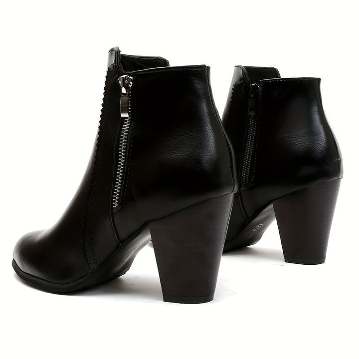 Levoire | Bottes À Cheville À Bout Rond Et À Talon Épais