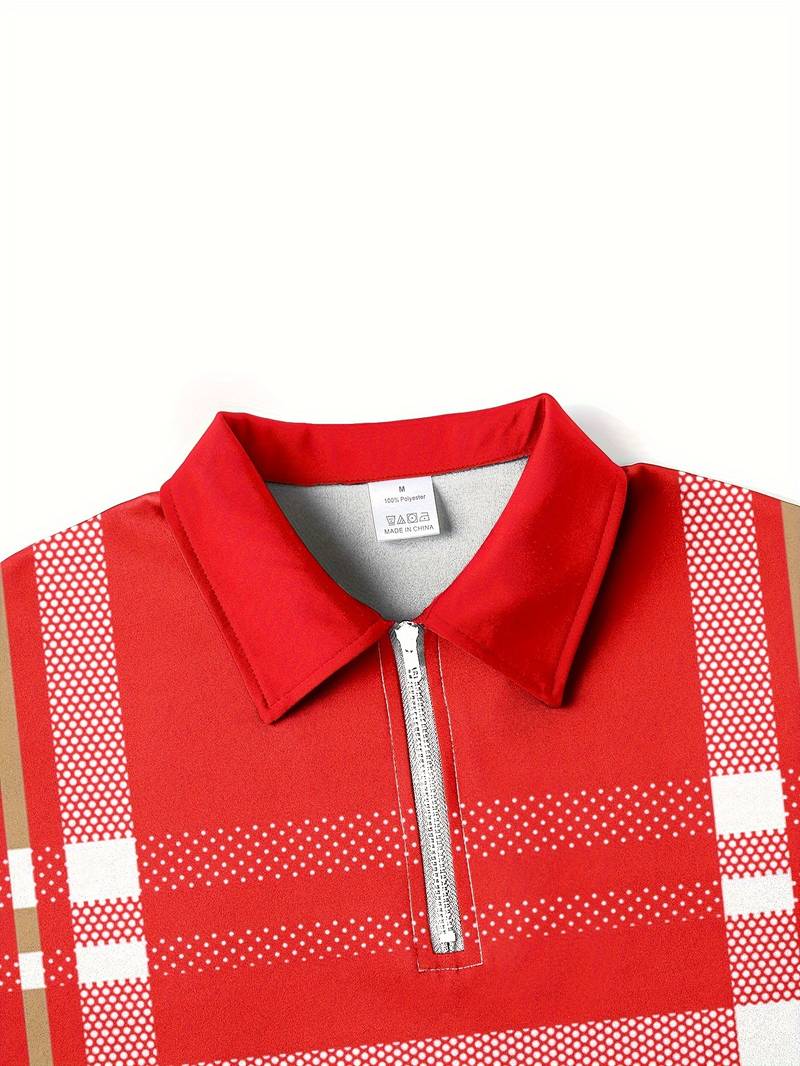 Levoire | Chemise De Golf Rouge À La Mode Dans Le Style De Rue
