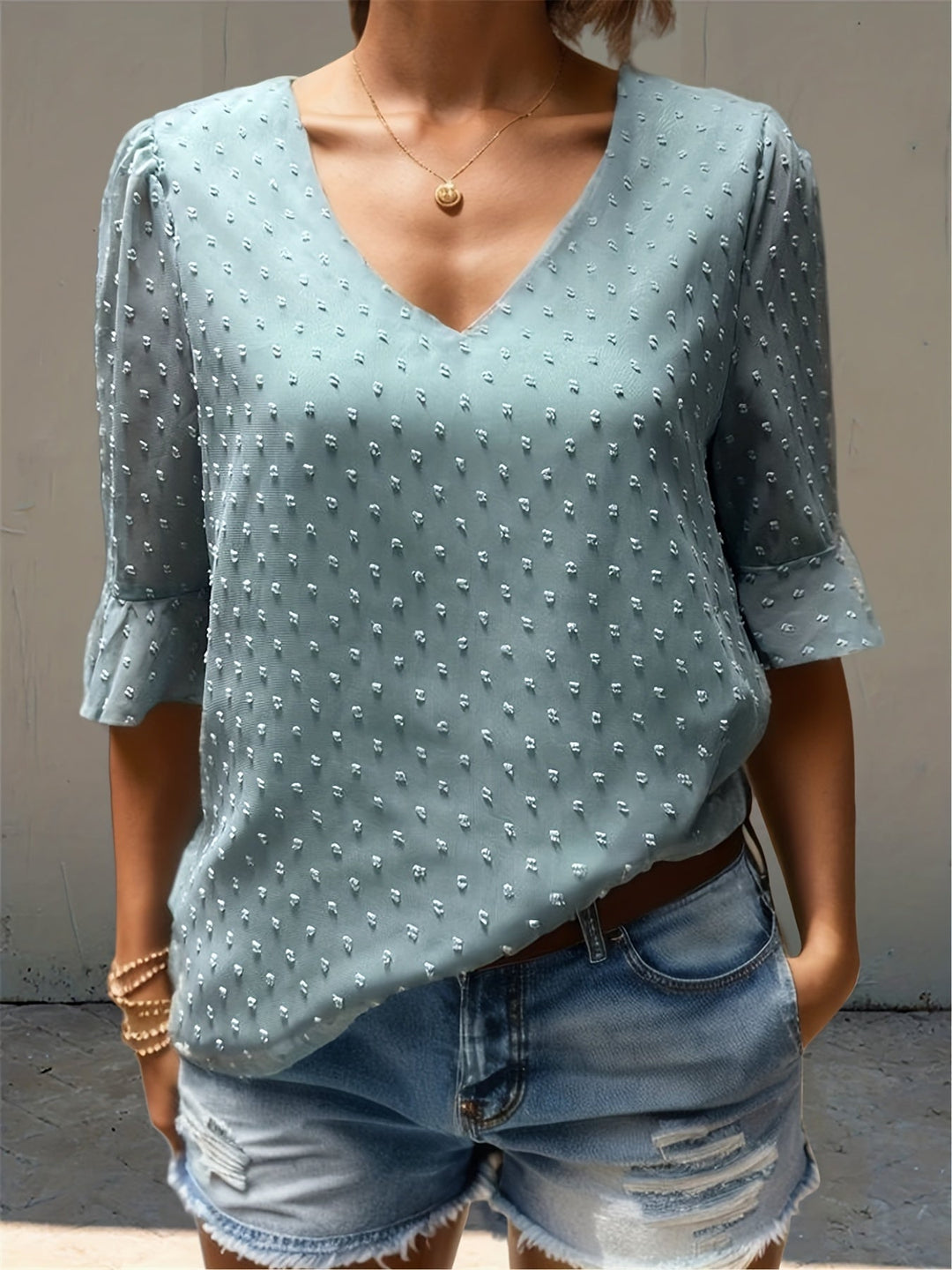 Levoire | Chemisier en mousseline de soie Bleu foncé