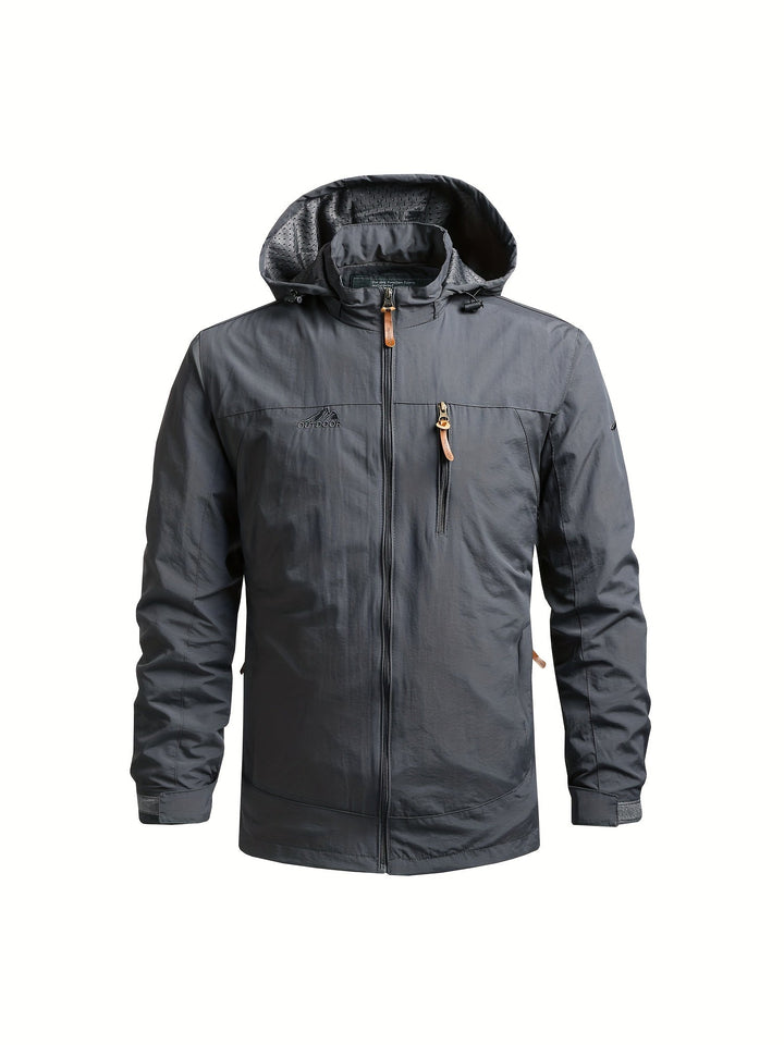 Levoire | Veste De Pluie Pour Hommes Avec Capuche Amovible gris