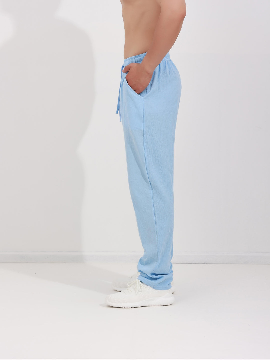 Levoire | Pantalon En Coton Respirant Pour Hommes Avec Cordon