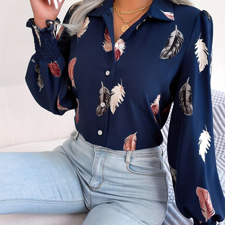 Levoire | Rennot-T-Shirts With Feather Patterns And Short Sleeves
