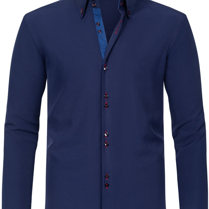 Levoire | Chemise Pour Homme Unie Avec Col Retourné Pour Des Apparitions Élégantes