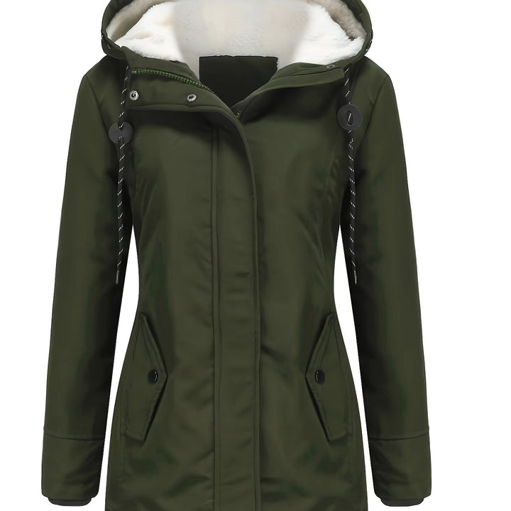 Levoire | Parka Longue Durable Avec Capuche Olive vert 1