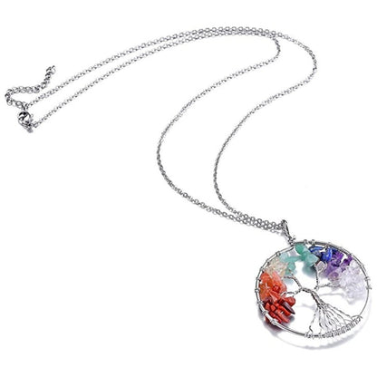 Levoire | Arbre de Vie Chakras composé de pierres semi précieuses colorées - Livraison offerte