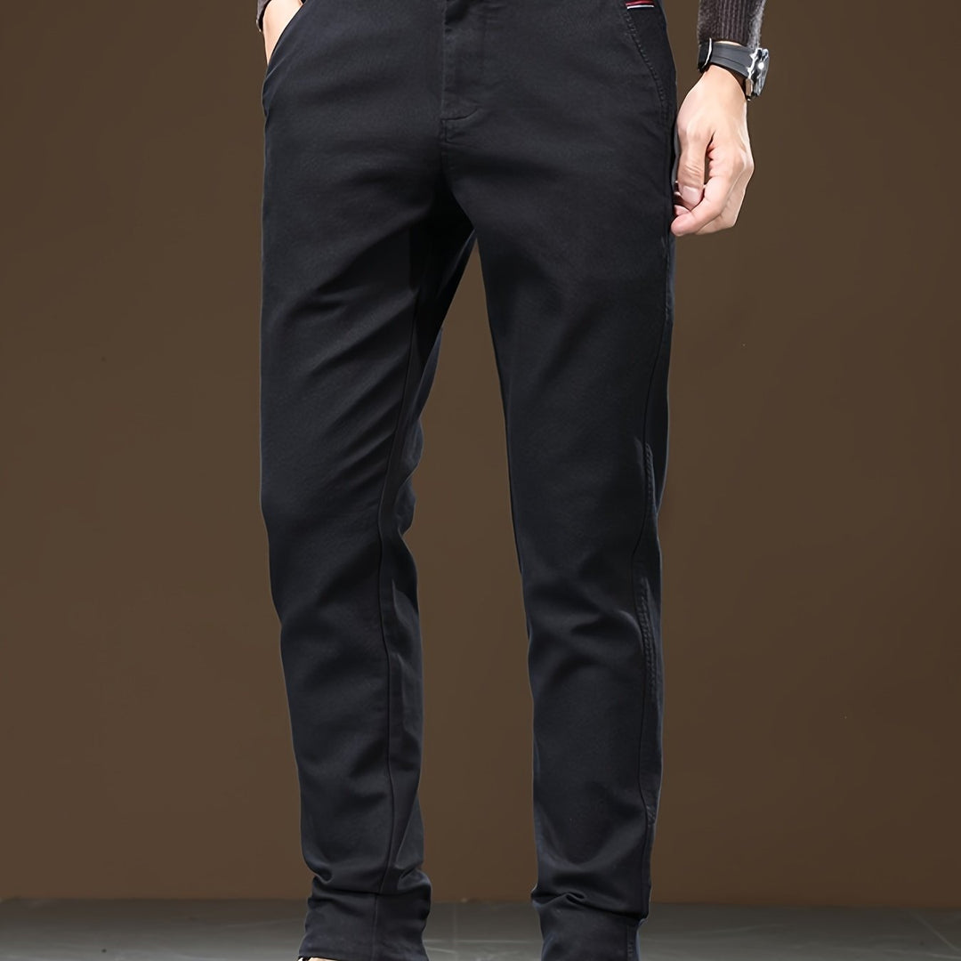 Levoire | Coton Pantalons Chino Pour Hommes, Coupe Régulière, Tissu Élastique