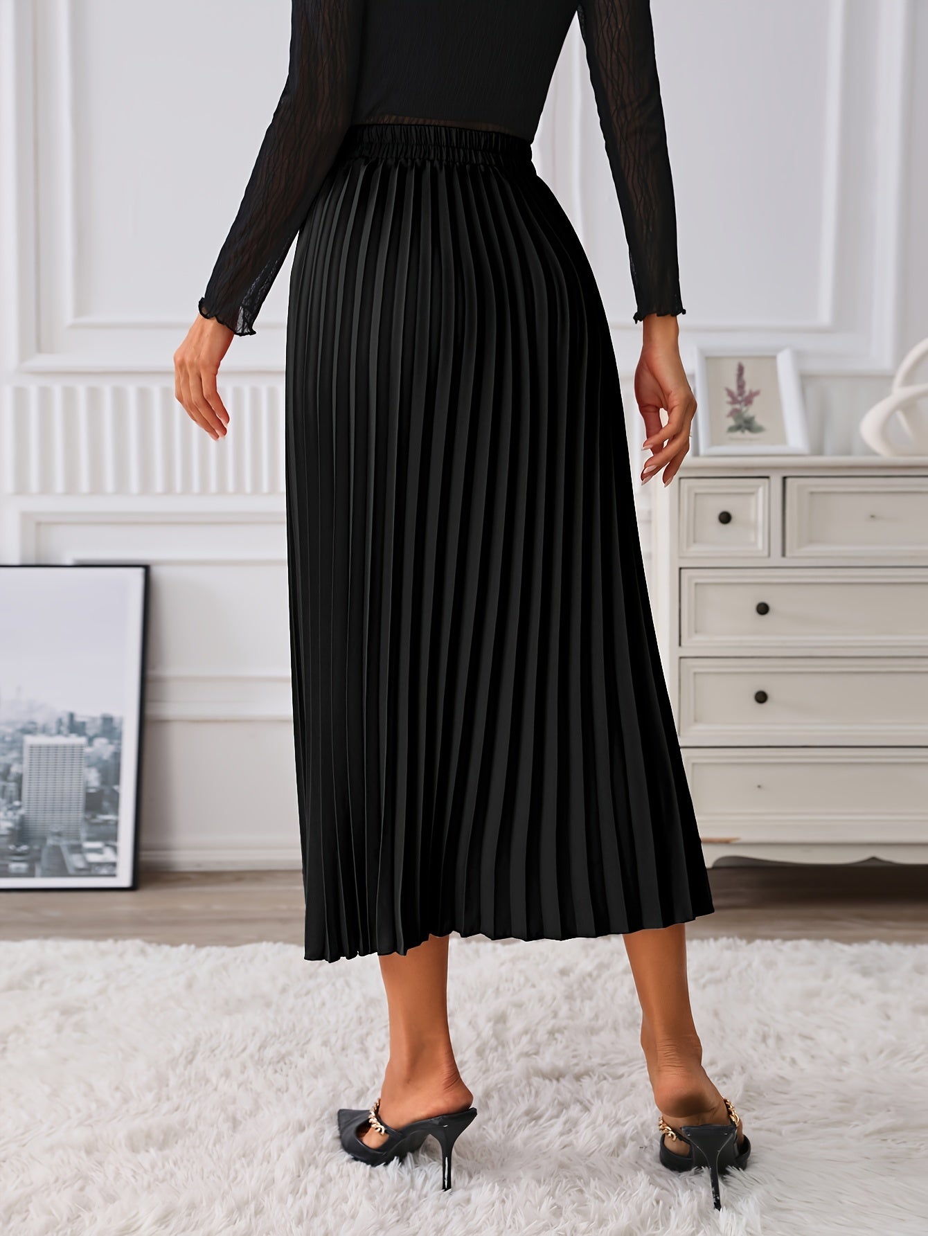 Levoire | Jupe Haute Taille Durable Avec Détails En Chaîne