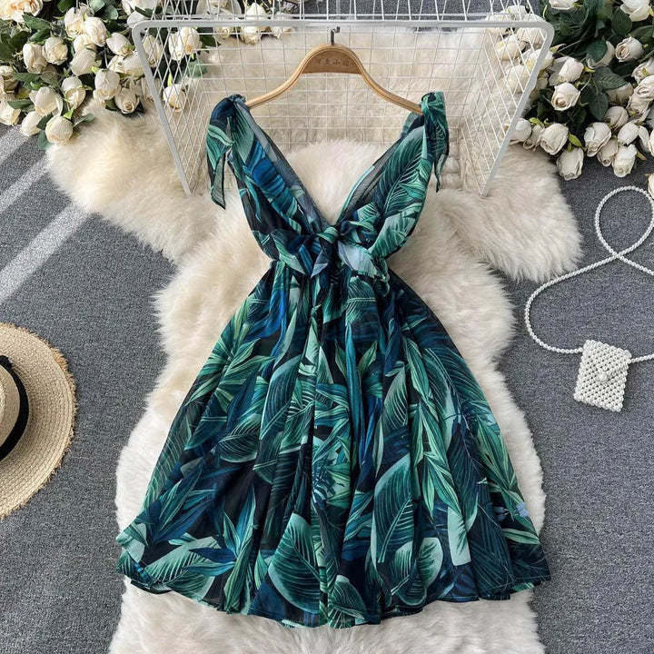 Levoire | Robe en chiffon avec imprimé