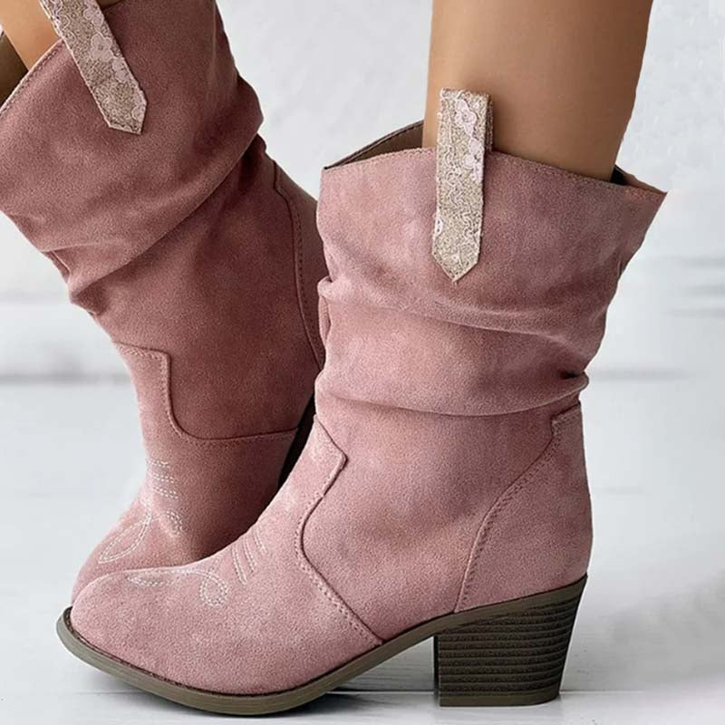 Levoire | Vintage À Talon Épais Rose