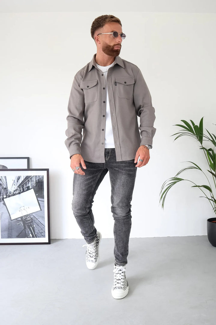 Levoire | Chemise Moderne Pour Hommes Gris