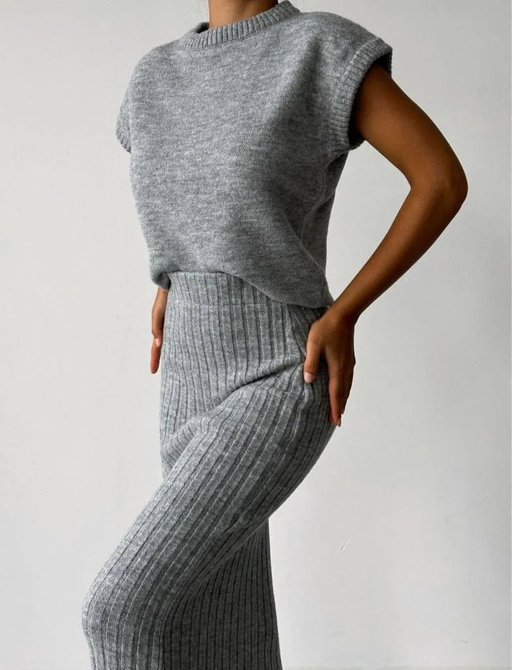 Levoire | Ensemble sans manches élégant Gris