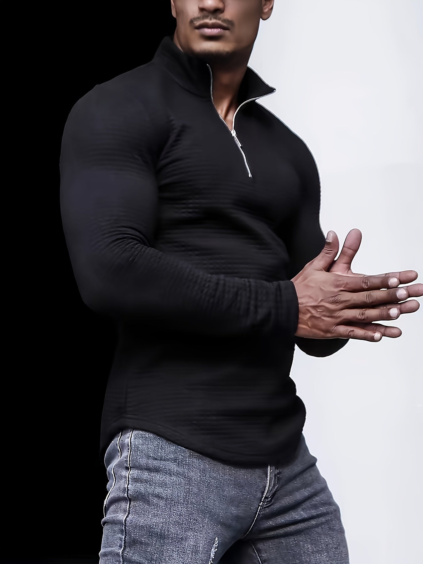 Levoire | Pull En Tricot Uni Willa Avec Col Pour Hommes