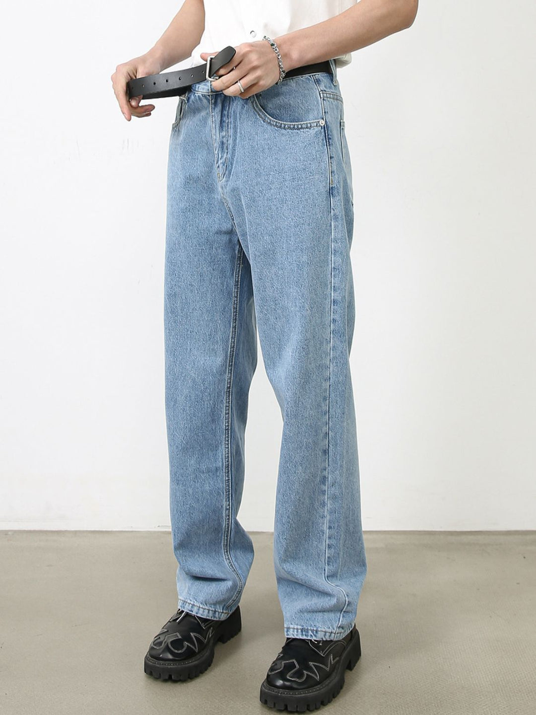 Levoire | Jeans En Denim Droit Pour Hommes