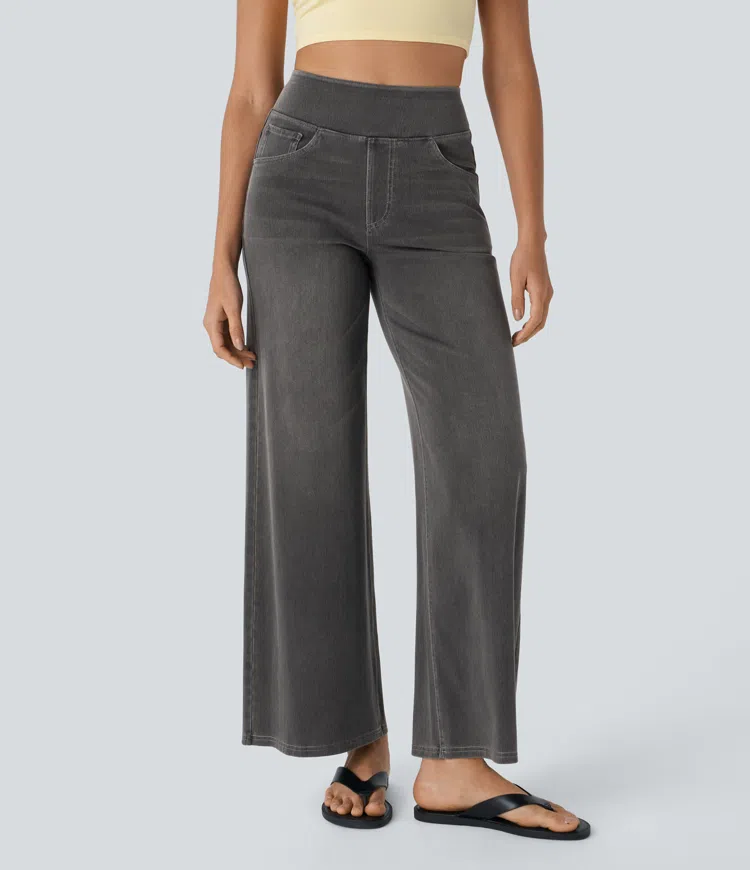 Levoire | Pantalon Denim Stretch Taille Haute Femme
