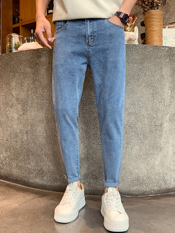 Levoire | Slim Fit Stretch Jeans En Denim À Taille Moyenne