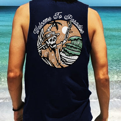 Levoire | Double-Sided Graphic Print Men'S Tank Tops