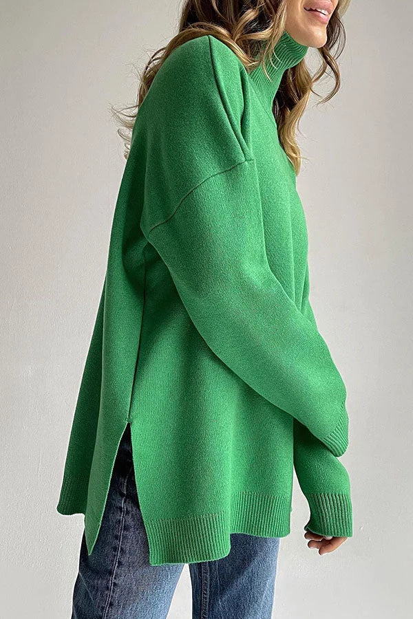 Levoire | Pull À Col Roule Ample, Cosy Et Doux Pour L'Hiver Vert