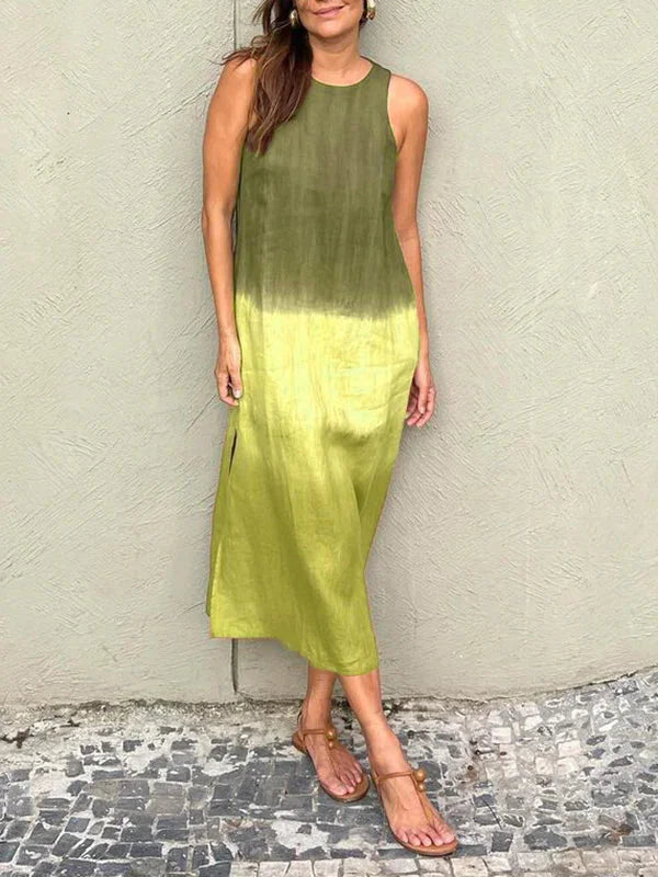 Levoire | Robe D'Été Pour Femmes Avec Décolleté En V Vert