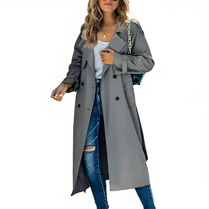 Levoire | Trench-Coat Élégant Pour Femmes Gris