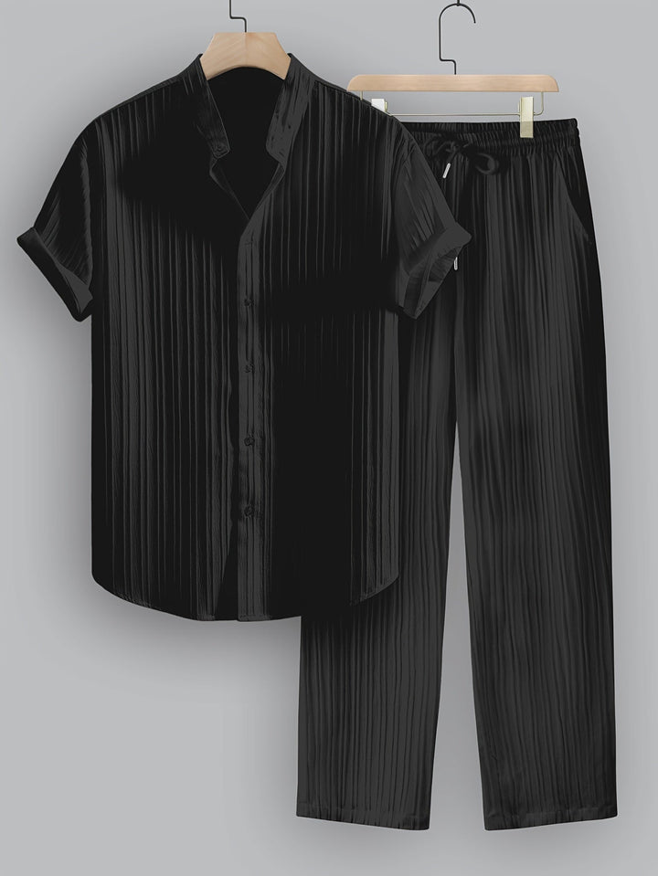 Levoire | Velours Côtelé Ensemble Homme 2 Pièces Noir
