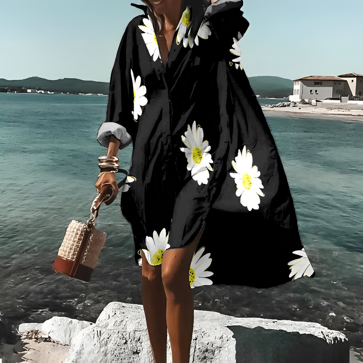 Levoire | Robe À Imprimé Exclusive Mi-Longue Noir