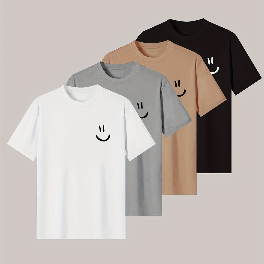 Levoire | T-Shirt Homme Simplement Imprimé À Manches Courtes Couleur mélangée 3