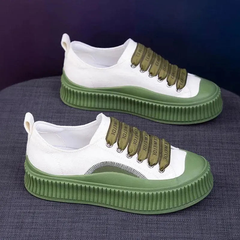 Levoire | Chaussures à semelle rétro épaisse et polyvalente Blanc