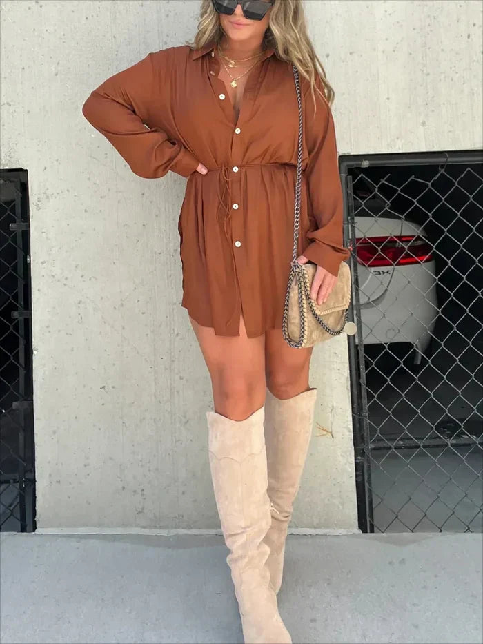 Levoire | Robe chemise femme Marron cuivré
