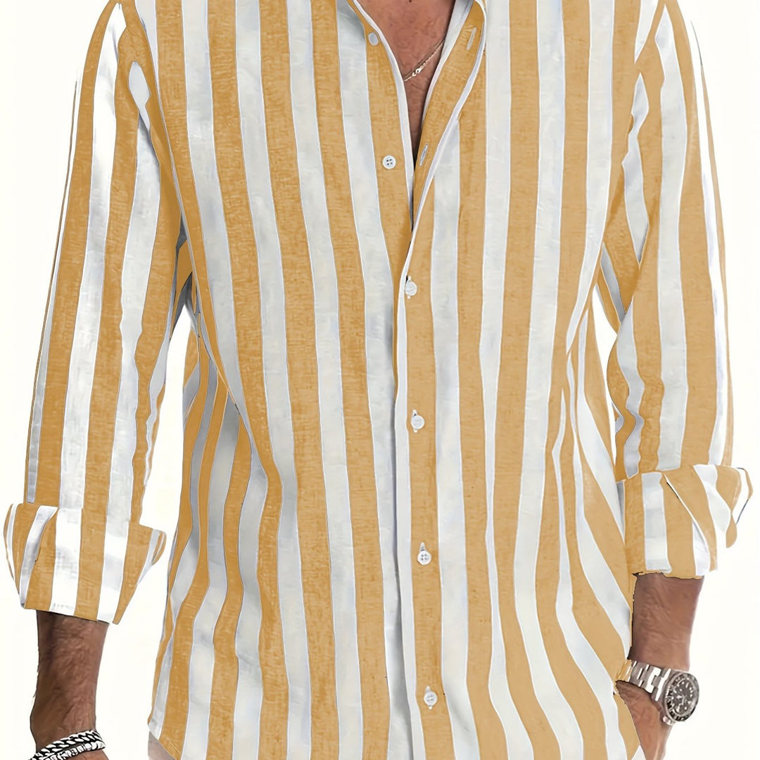 Levoire | Chemise À Manches Longues Rayée Pour Homme