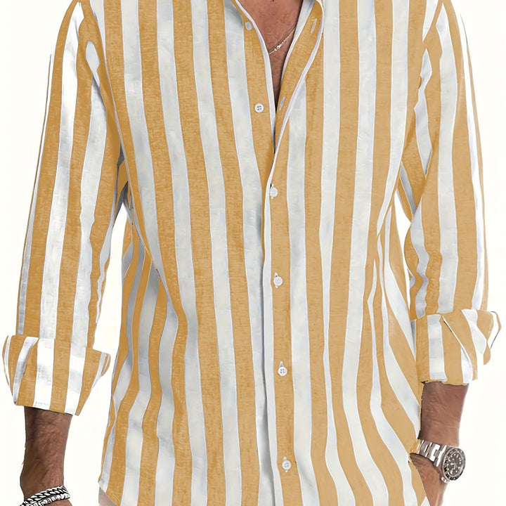 Levoire | Chemise À Manches Longues Rayée Pour Homme
