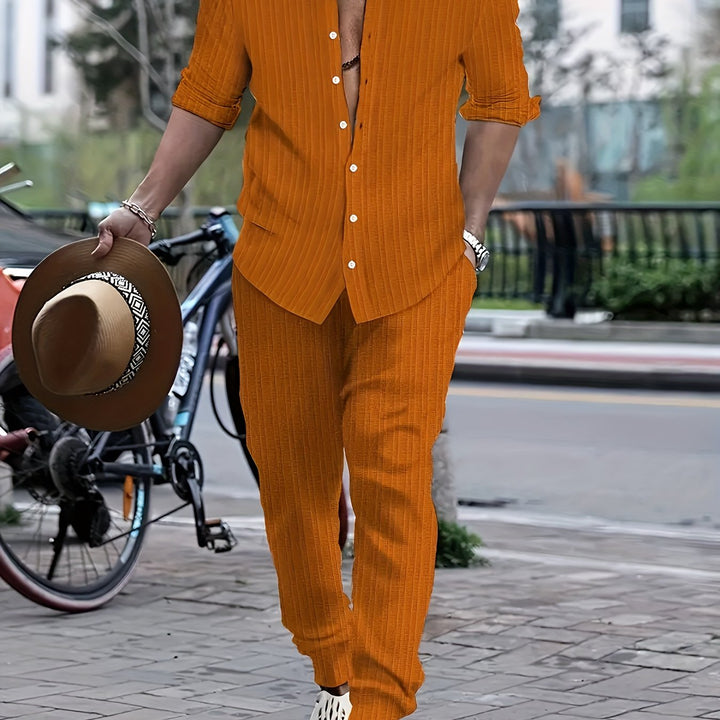Levoire | T-Shirt À Manches Longues Unicolore Et Pantalons De Survêtement