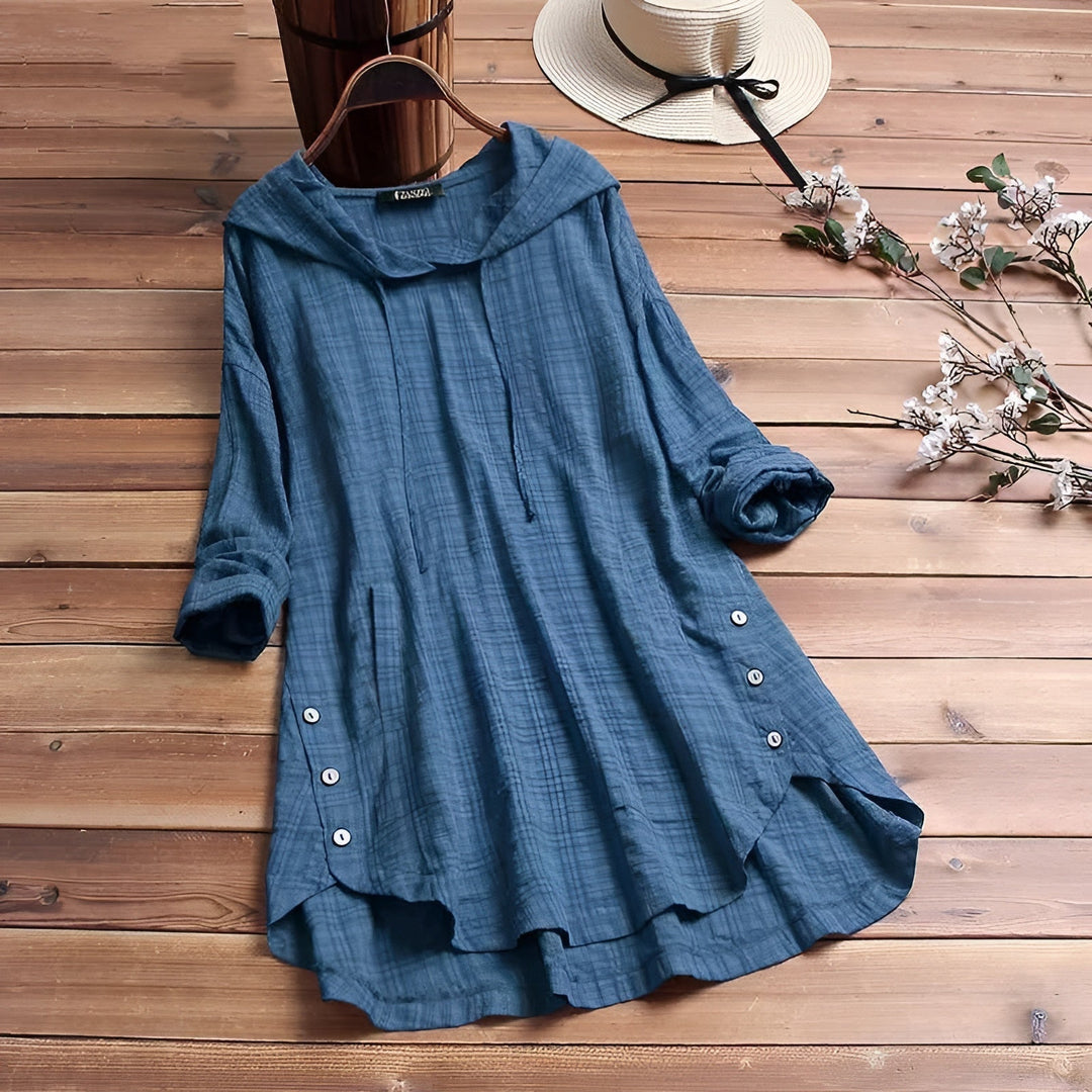 Levoire | Chemise En Lin Et Coton Bleu