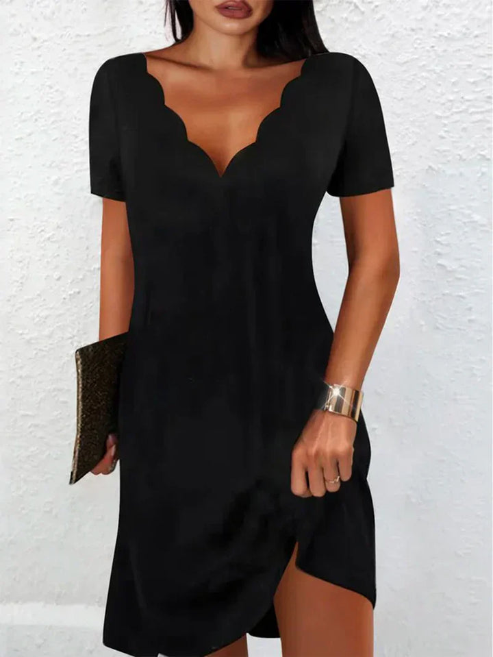 Levoire | Robe à Col En V Pour Dames - Mini Noir