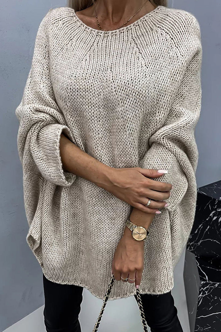 Levoire | T-Shirt Uni Avec Col Rond Et Style Simple Abricot