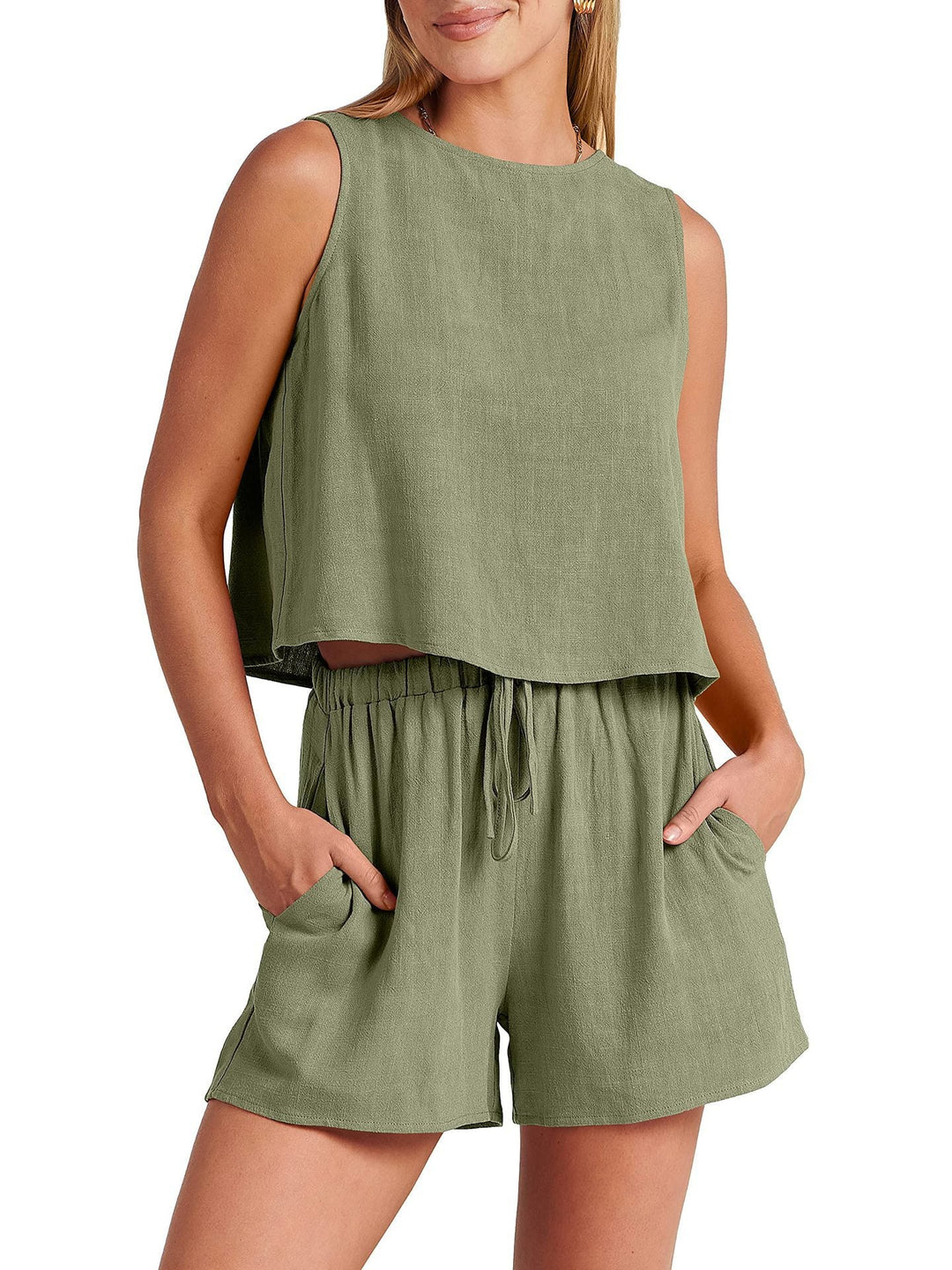 Levoire | Robe En Coton Douce Pour Femmes Olive