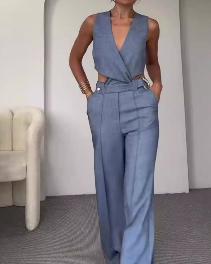 Levoire | Haut Court En Lin Et Pantalon Long