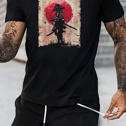 Levoire | T-Shirt D'Été En Coton À Motif D'Anime Samouraï