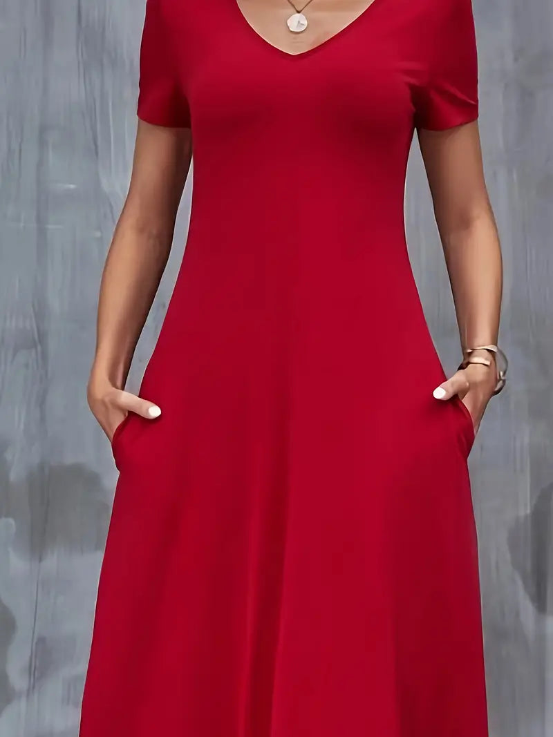 Levoire | Robe À Manches Courtes Avec Décolleté En V