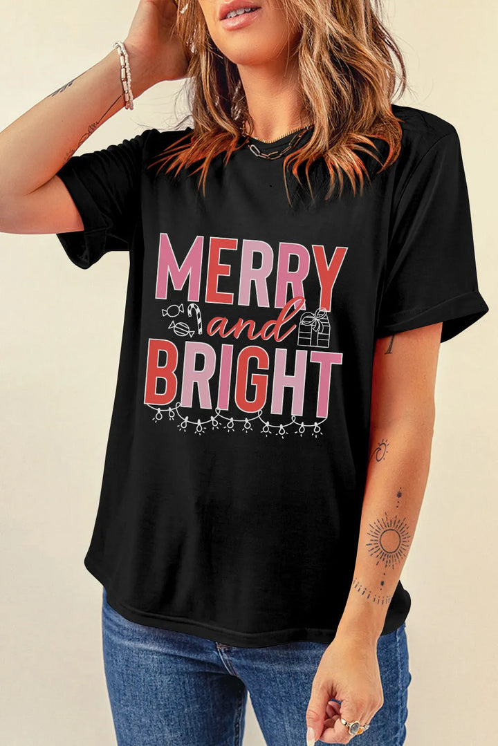 Levoire | MERRY AND BRIGHT T-shirt à col rond à demi-manches Must