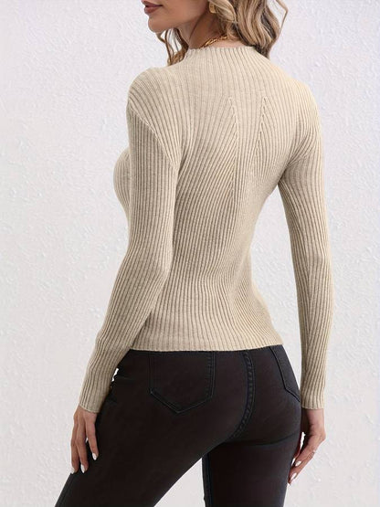 Levoire | Pull Décontracté À Col Roulé Côtelé