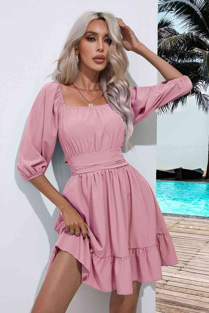 Levoire | Robe à encolure carrée Rose