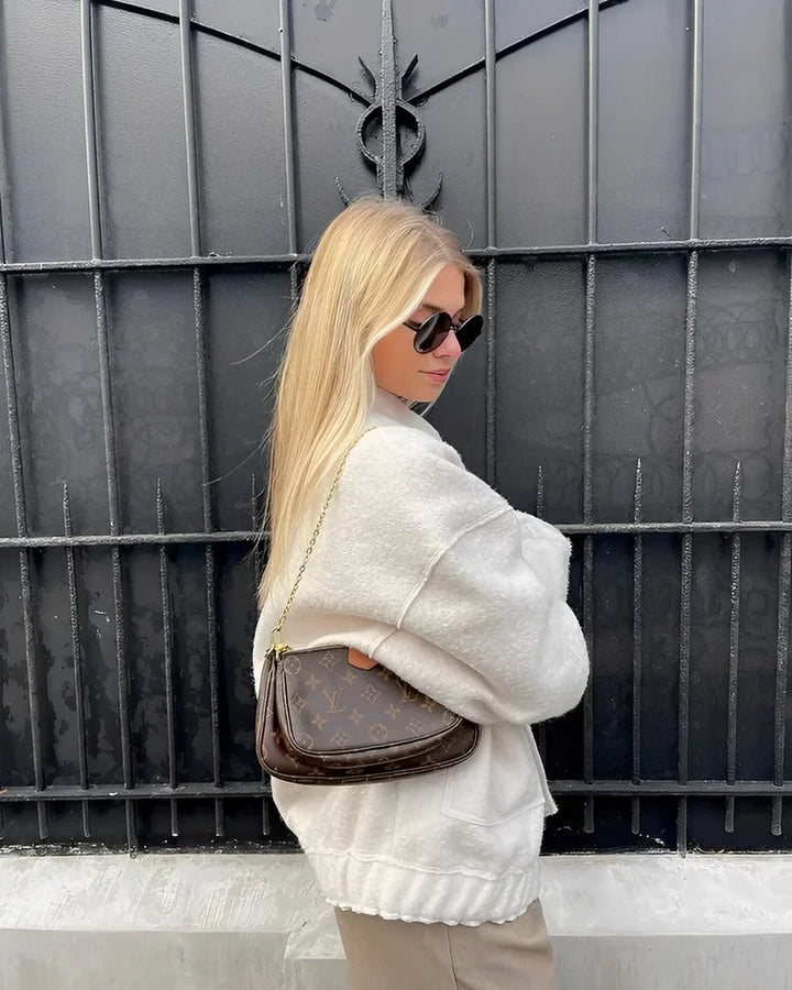 Levoire | Chic Col Rond Veste Avec Poche