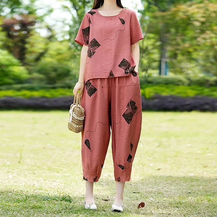 Levoire | Ensemble Confortable Avec Imprimé Rose clair