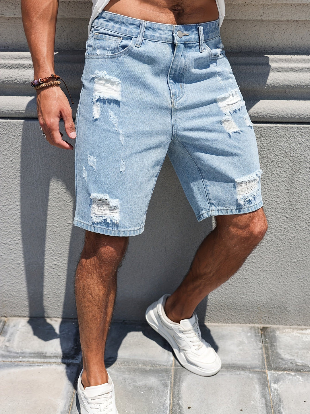 Levoire | Short En Jean Pour Homme Avec Des Trous