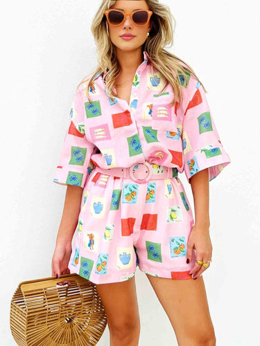 Levoire | Ensemble Polo Imprimé Et Shorts